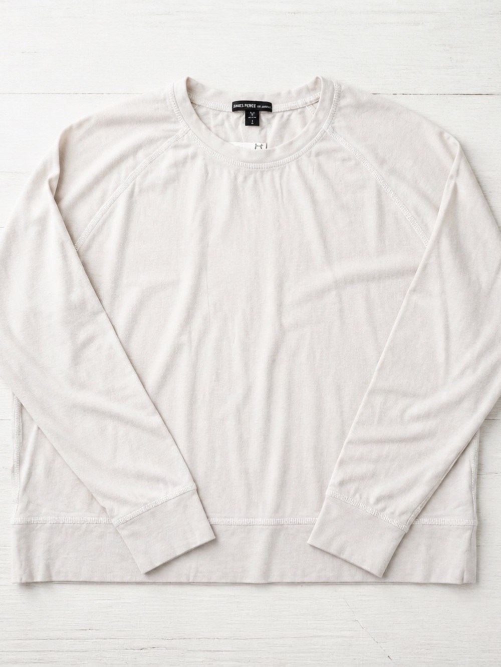James Perse Crewneck Tee in Light Beige